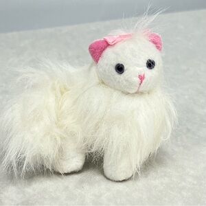 Mattel Barbie white kitty cat tiny toy